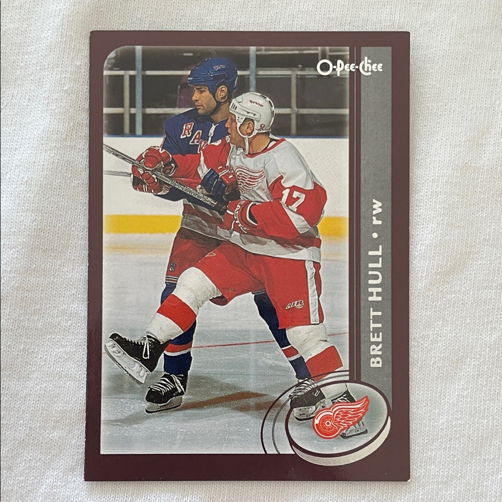 2002-03 O-Pee-Chee Brett Hull Detroit Red Wings Hockey Card #92